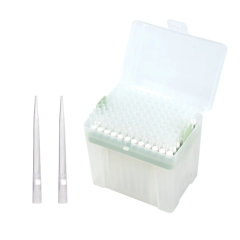 Laboratory Disposable Sterile Universal 1250ul 96 Well Filter Micropipette Laboratory Plastic Pipette Tips Rack