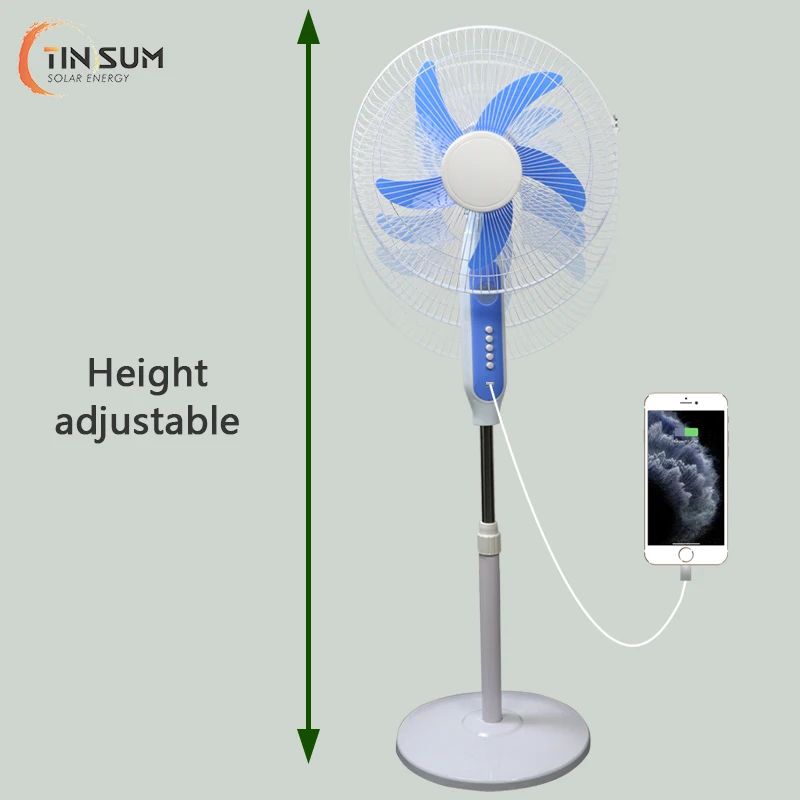 Wholesale solar long-lasting use multi-functional waterproof desktop for mobile phone charging rechargeable fan