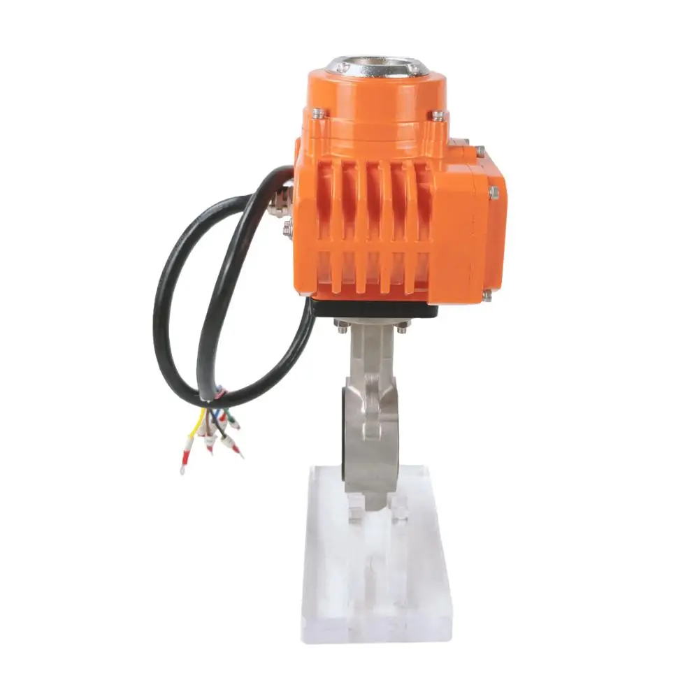 12v 12 V 50mm 2 3 Inch Motorized Motor Electric Actuated butterfly Valve with driving electric actuator