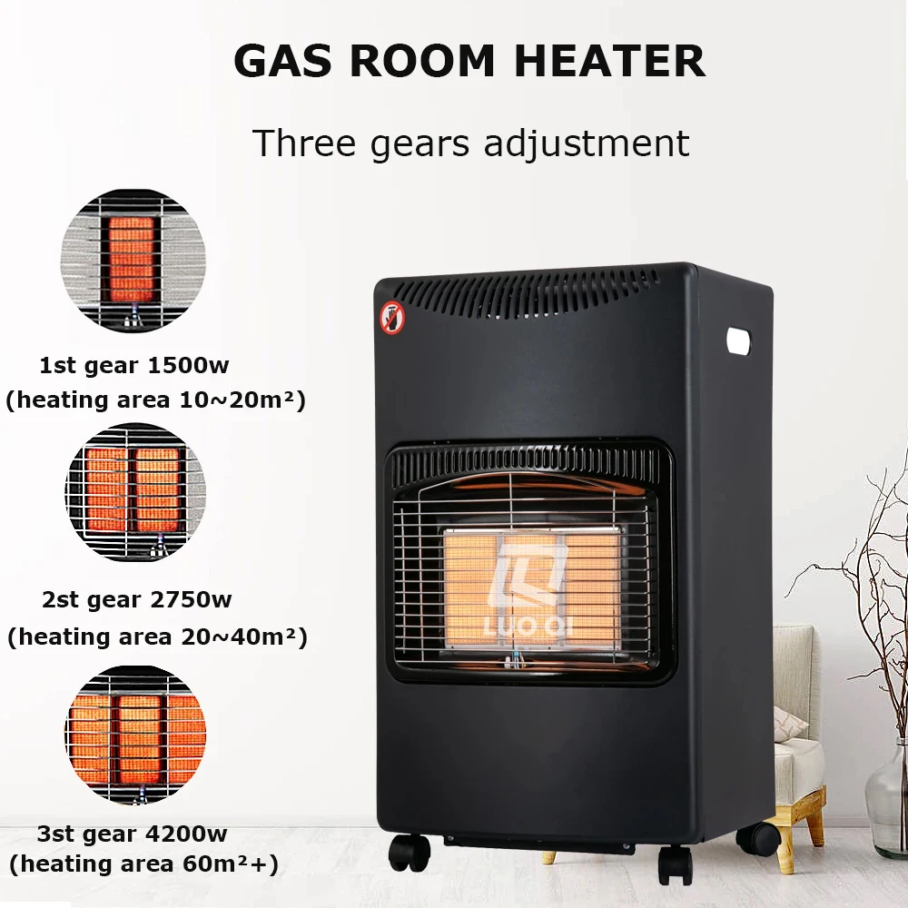 2024 New Style Indoor Electric Heaters Best Price Portable ODS Gas Room Heater 4 Wheels Easily Cleaned Lamp Tube Garden
