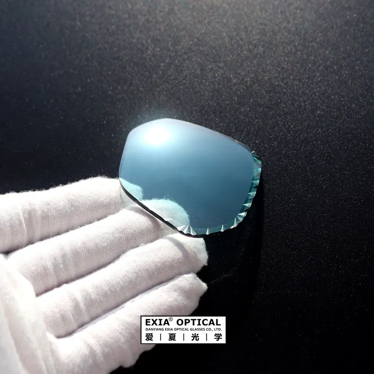 EXIA NY28ACUT9 Gradient Green Color Sunglasses Lenses Big Size Rimless Cutting Groove