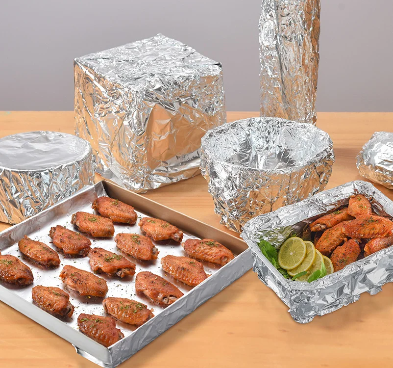 Wrap Recycle Aluminum Foil Rolls Food Grade for Food Baking Grilling Roasting