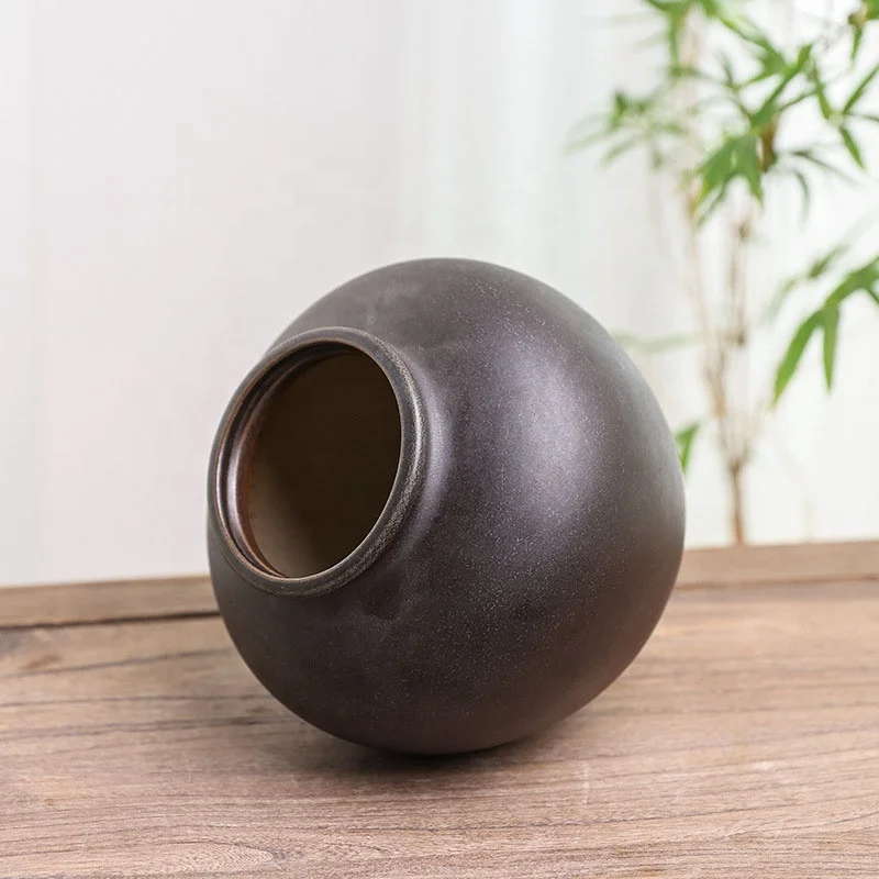 Kenzan Ceramic Vase  Chinese Indoor Flower Arrangement  Chinese Drum Belly Vase  Simple Tools