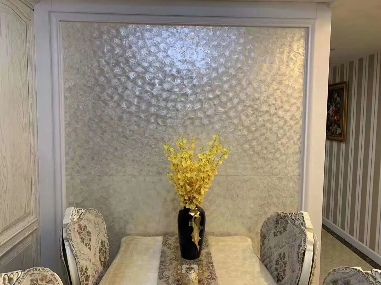 hot products top 20 walls furniture cornetto handmade Natural Mother of pearl wallpaper for interior wall decor