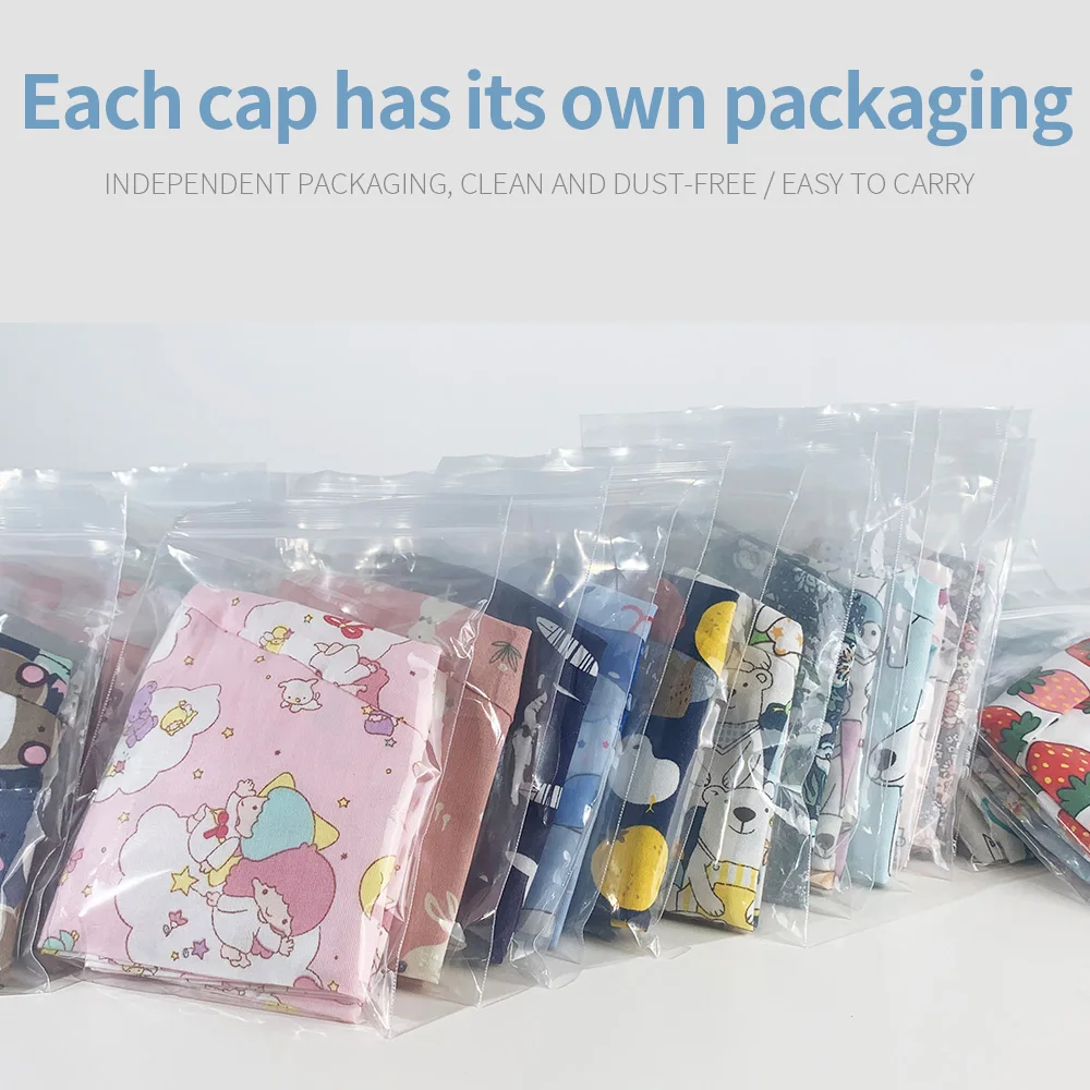 Pattern Logo Custom Support 100% Breathable Pure Cotton Surgical Nurse Hat Unisex Dental Hospital Scrub Caps