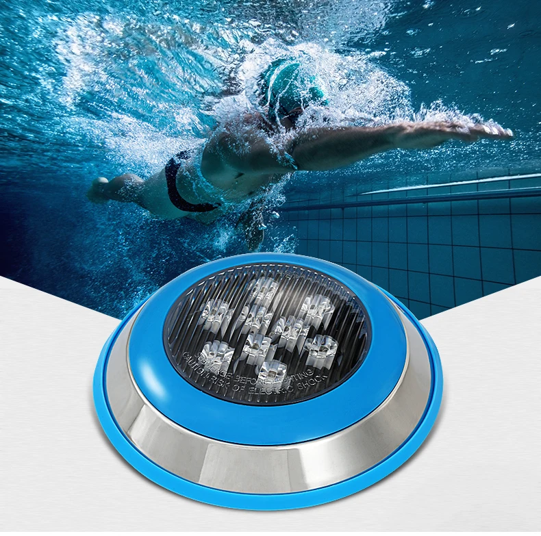High Sale 12 Volt 18W Led Swimming Pool Light IP68 Led Surface Mounted Pool waterfall Light
