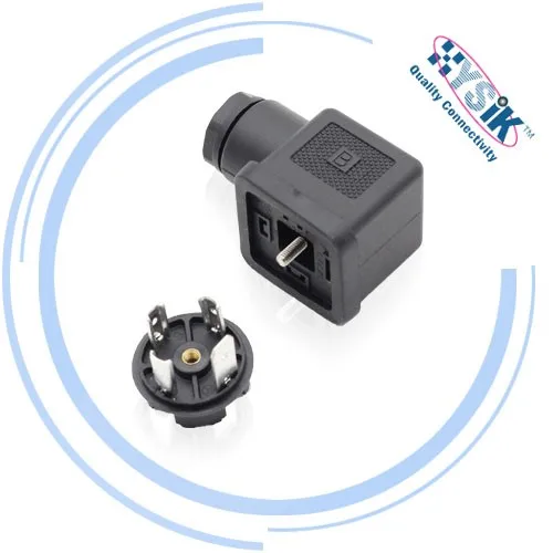 Central Screw Valve Plug Female Assembly Type A solenoid connector