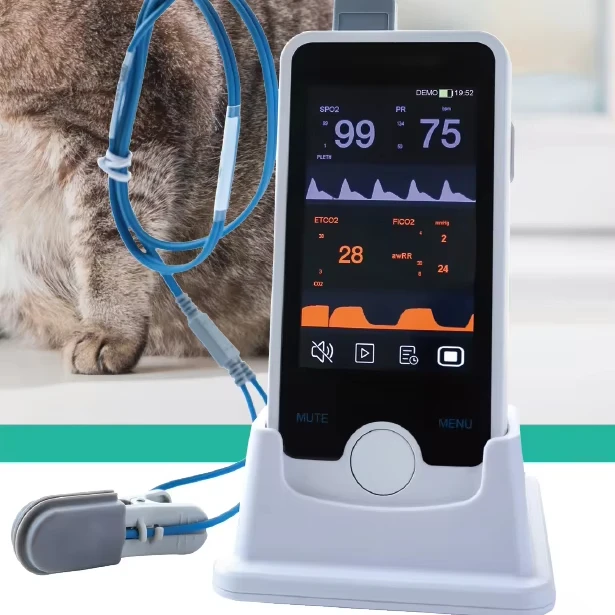 Excellent Quality Veterinary Medical Multiparameter Screen Display Handheld Vital Sign Monitor for Pet