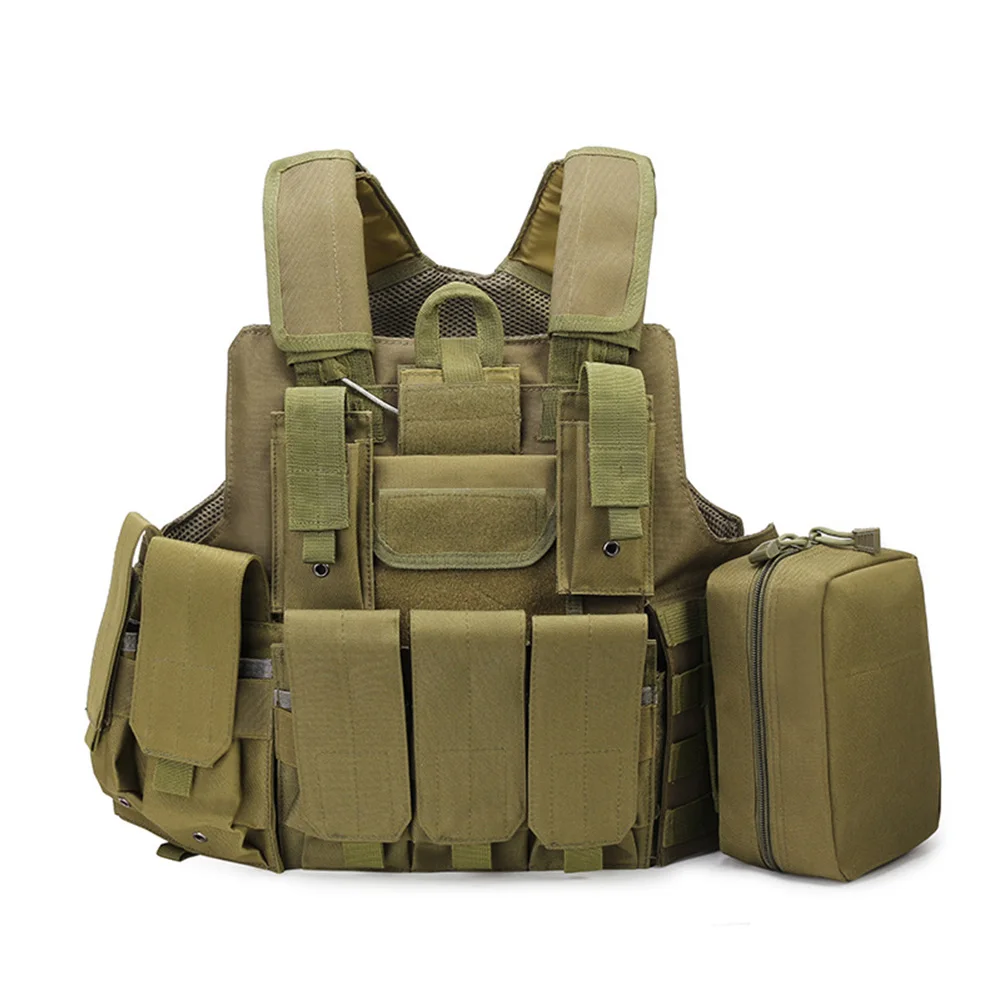 Outdoor tactical Backpack vest MOLLE camouflage multifunctional protective vest 600D Oxford cloth field hunting vest