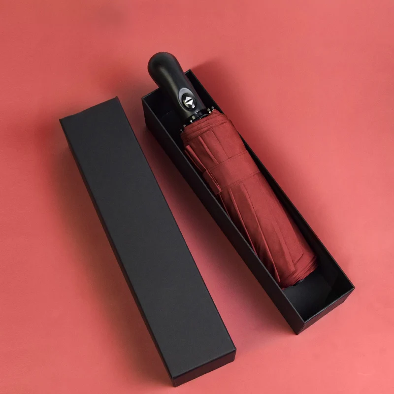 Chinese Manufacturer Windproof  Travel Compact Umbrella 23 Inches 12 Ribs Auto Open Close 3 Folding Custom Business Umbrella
