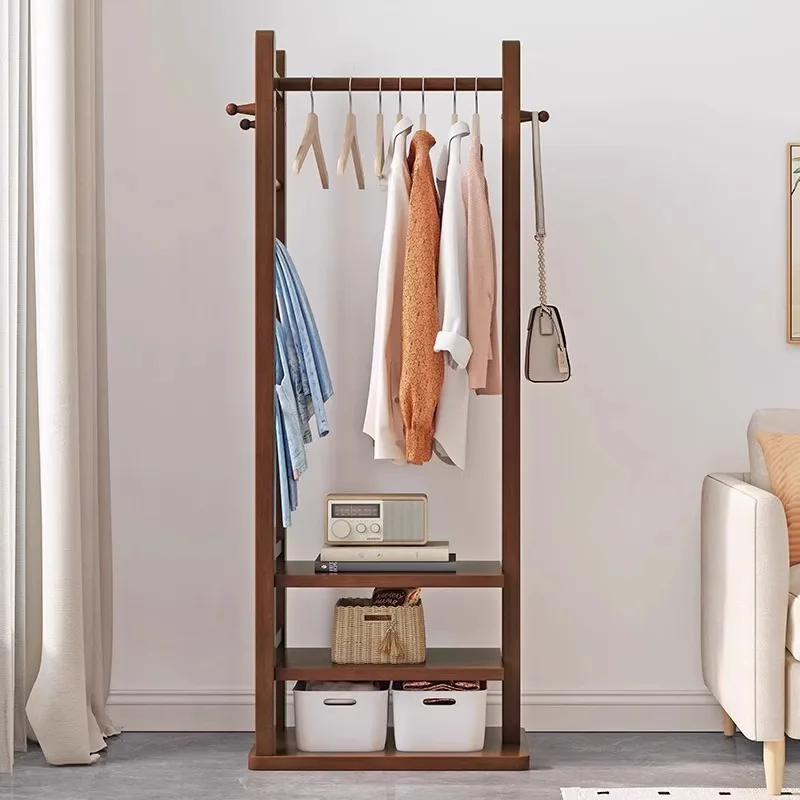 Wholesale wooden clothes rack bedroom furniture  modern clothes racks for hanging clothes