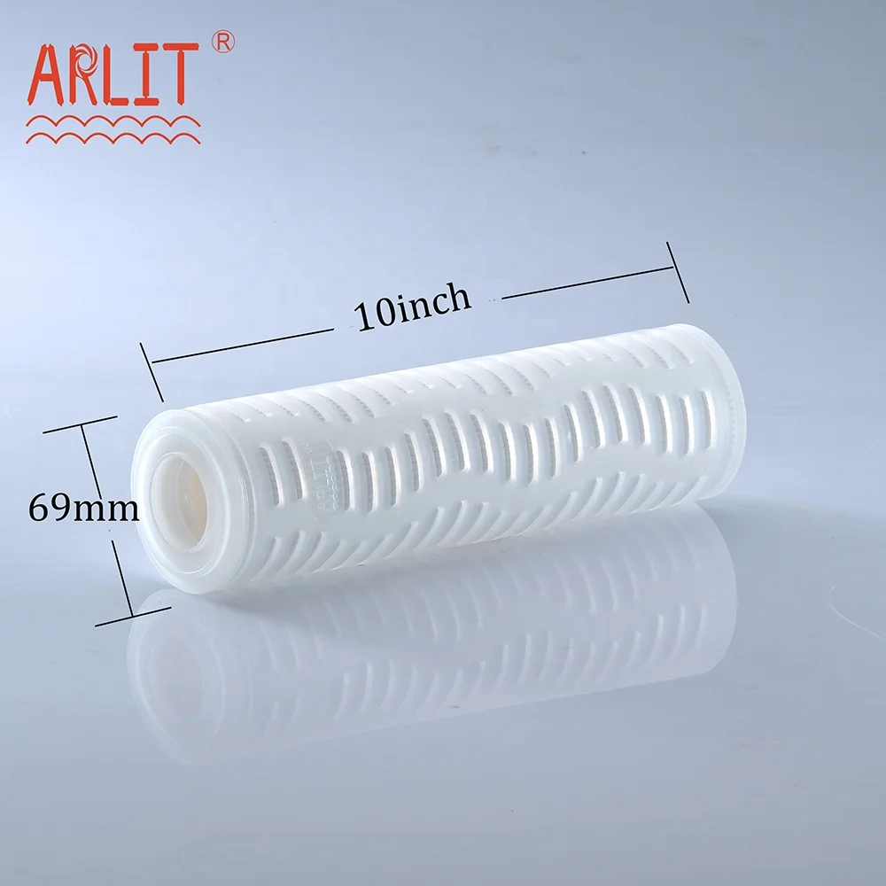 
10 inches 10 Micron 69 mm Cartridge polypropylene membrane filter for beer/wines/milk/water filtration 