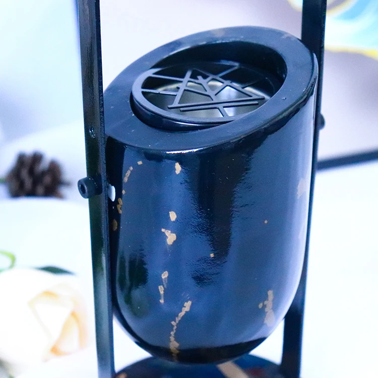 natural marble retro Spherical Incense Stove arabic bakhoor oud burner Round Sink Stone terrazzo incense burner