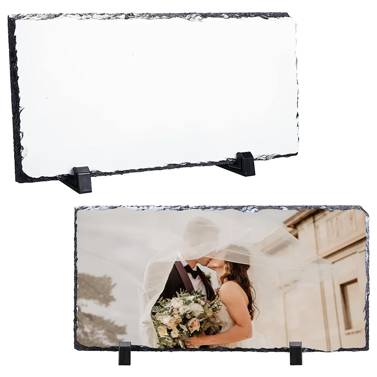 USA Warehouse Fast Free Shipping  Rock Slate Sublimation Frame Blanks For White Sublimation Transfer