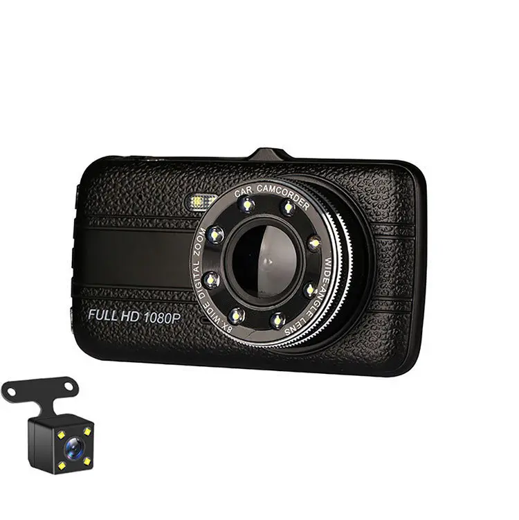 New 4 inch dashcam HD night vision 1080p car dual lens front and rear dual recording dvr 1pcs camera