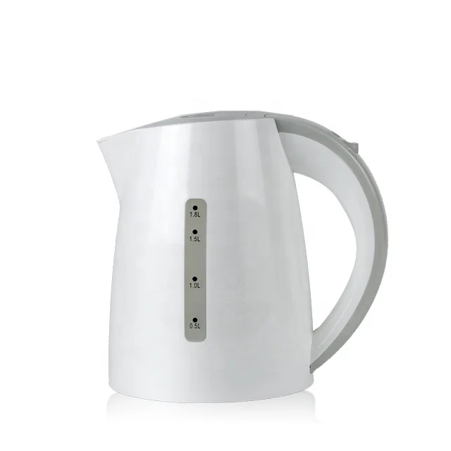 cool touch plastic electric kettle 1.7L/1.8L/2.0L with window scale Full plastic electric water kettle white plastic kettle