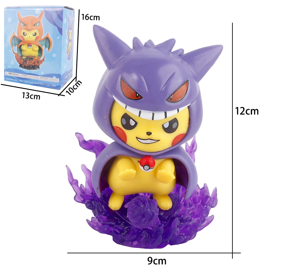12 см Pokemoned Pickachu Косплей Милая аниме фигурка для коллекции украшения модели игрушки