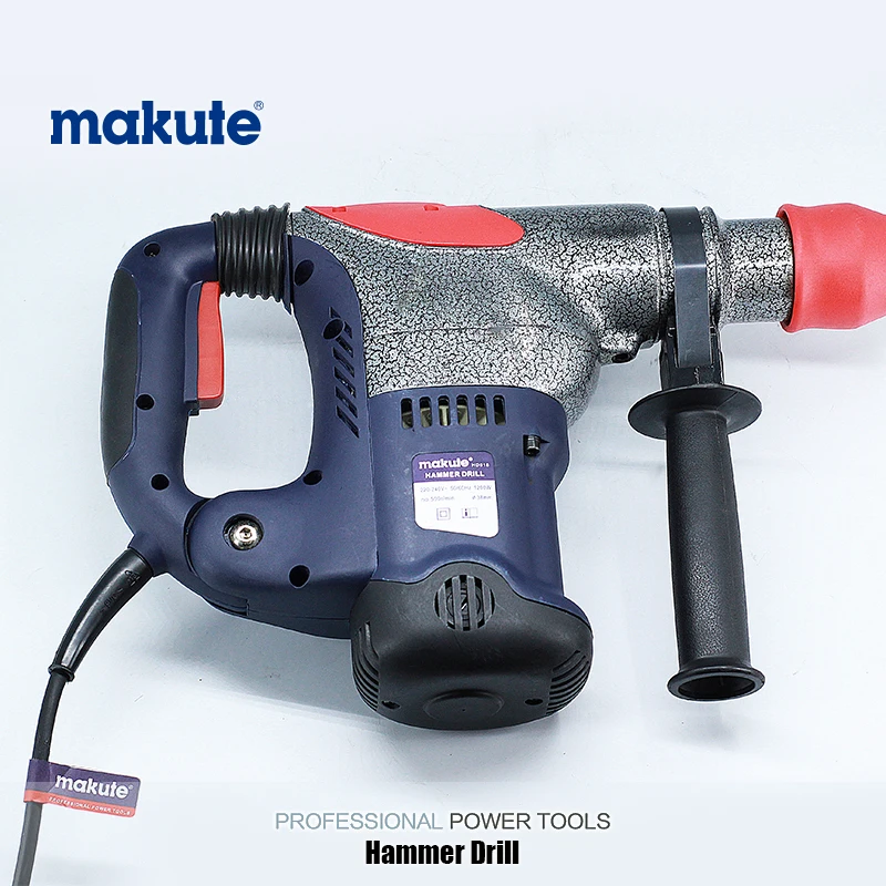 makute China OEM rotary 26mm 38mm 65mm power machine electric HD018 rotary hammer drill with high quality