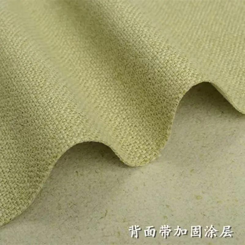 Wholesale Classic Twill Woven Linen Fabric Solid Color Thickened Jute and Cotton for Suit Sofa Car Cover and Pillow Use