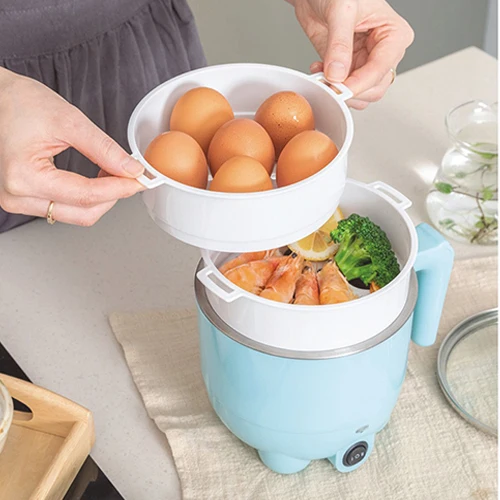Electric Cooker Cooking With Steamer Pot Electric Heat  Multi Cooking Steam Hot Pot