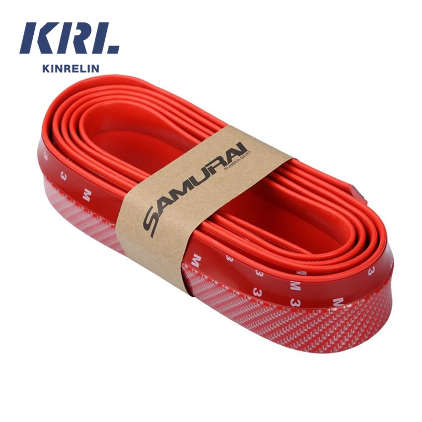 Universal 2.5M Lip Splitter Rubber Body Trim Car Lip Skirt Protector Front Bumper