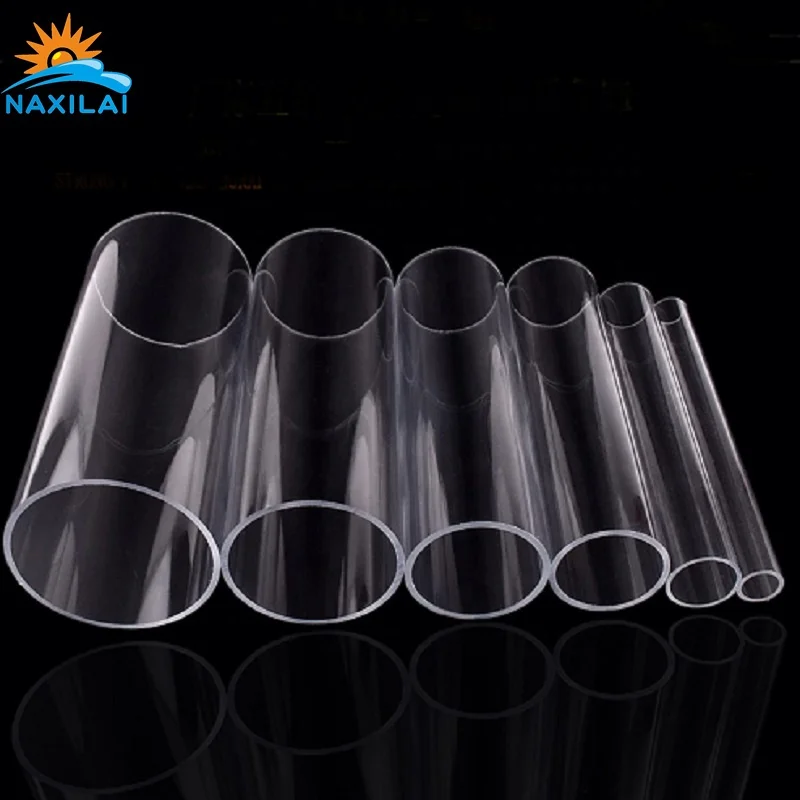 Naxilai China Cheap Rounded Tubos De Acrilico Transparent Plastic Polycarbonate Tube PVC ABS Pipe clear extruded acrylic tube