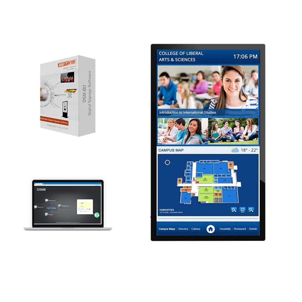 Touch Screen Content Management Software CMS Digital Signage Kiosk System