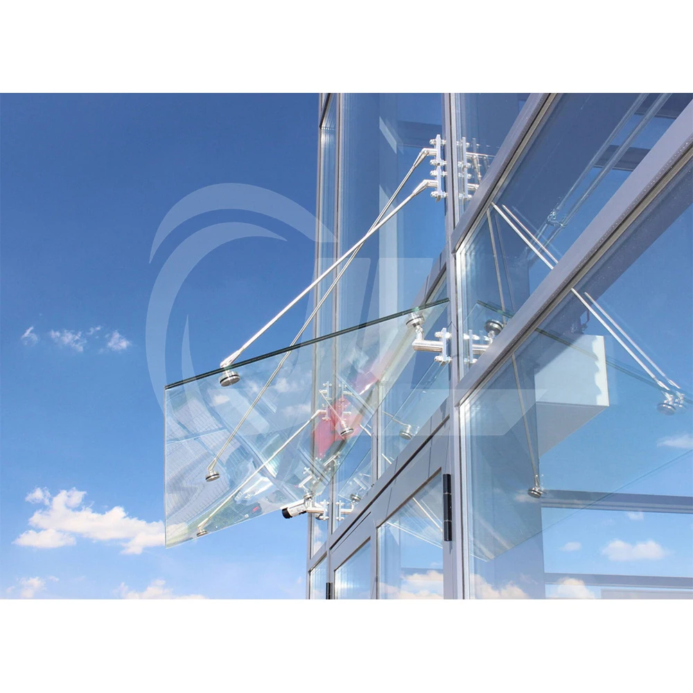 curved glass canopy Suspendion glass canopy frame glass canopy for pick up truck