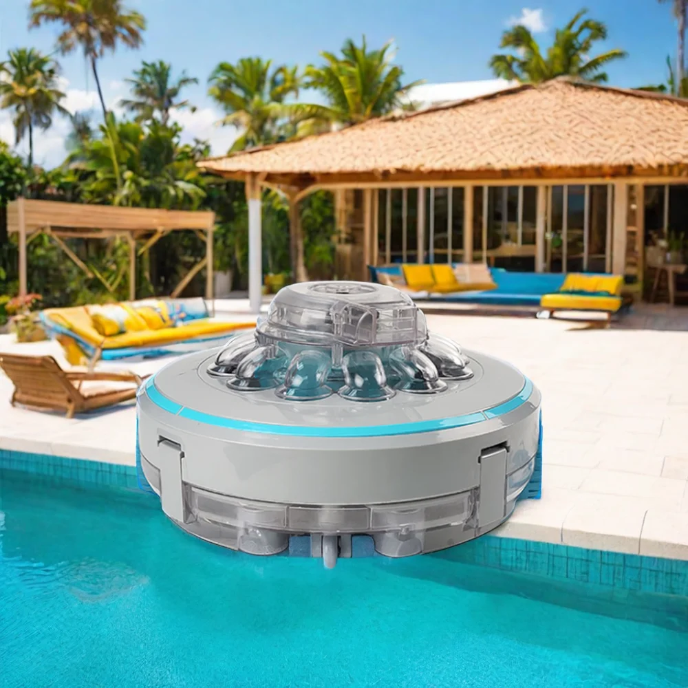 Poolstar Aquajack 600 Cordless Rechargeable Automatic robot Vacuum Cleaner 4000mAh Cleaning Swimming Pools GS ETL CE BSCI