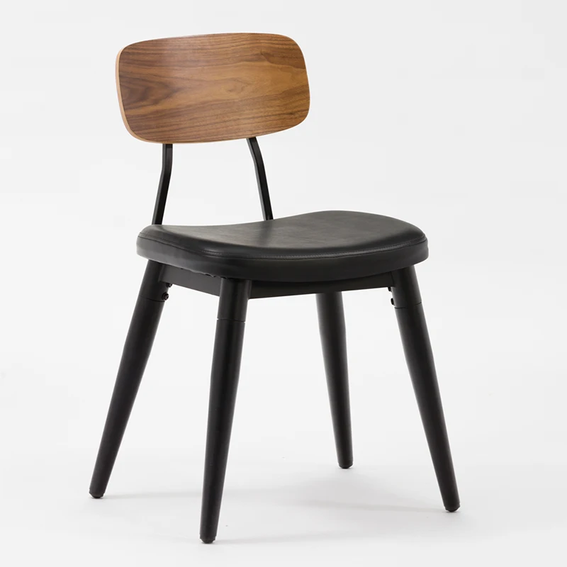 Amazon Wholesale North Euro Style Dining Chair with  PU Cushion with Back Rest GA2001C-45STP