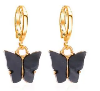 Newest Candy Color Earrings Sweet Little Butterfly Dangle Earrings Beautiful and novel