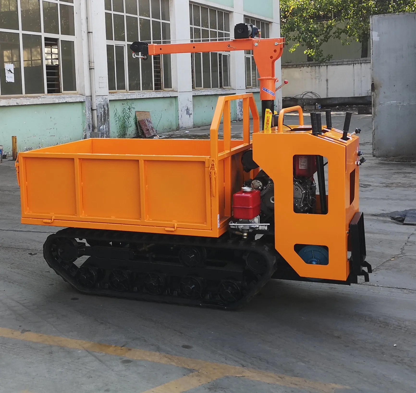 Factory Selling Hydraulic Small Mini Dumper Crawler Dumper with Crane
