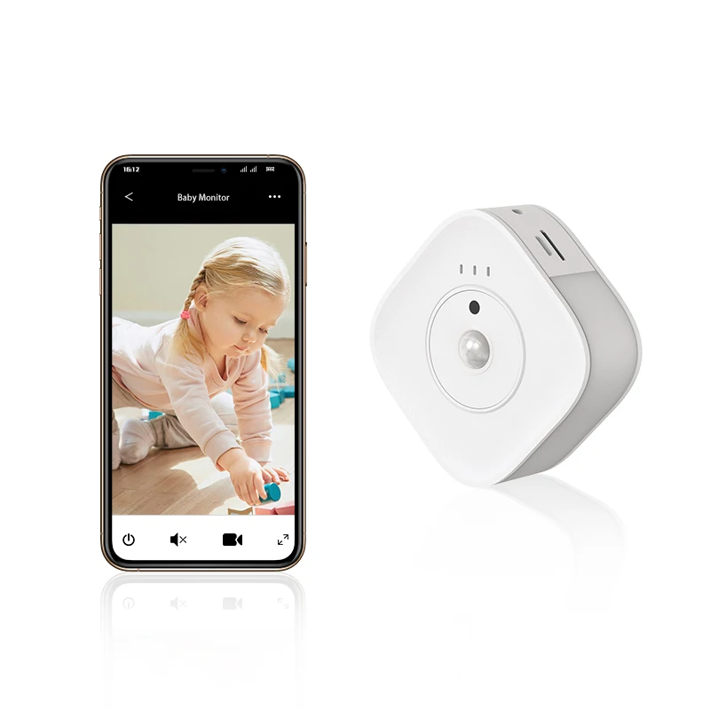 Новый дизайн детский монитор с питанием от аккумулятора 1080P Wi-Fi лампой камера подсветкой настроения для