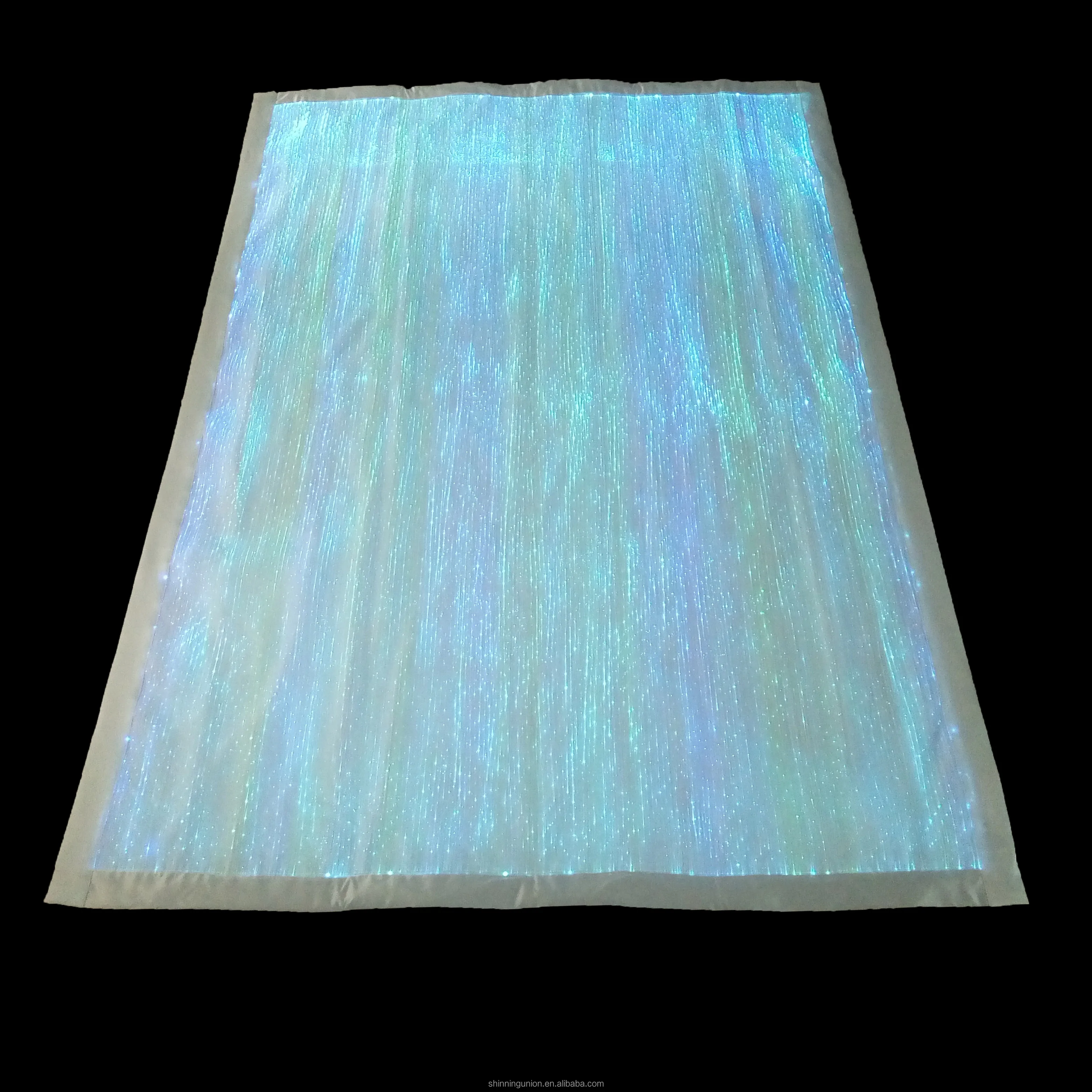 LED Luminous Fiber Optics Clothing Fabric - Optic Fiber Fabric LED Lights for Puffer Jacket - Fiber Optic Net Fabric by the Yard