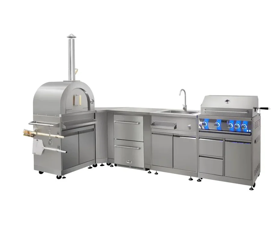 7 шт. модульный гриль для барбекю остров уличная кухня с духовкой пиццы