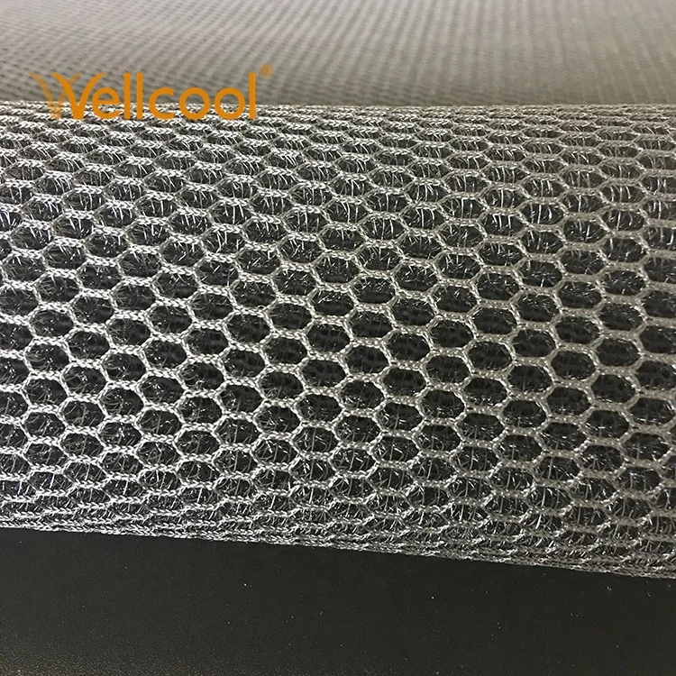 Breathable honeycomb 100% polyester 3d air spacer mesh fabric for vest