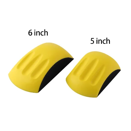 High Quality 150mm Hand Abrasive Sanding Block Pad PU Foam Mouse Shape Round Pad