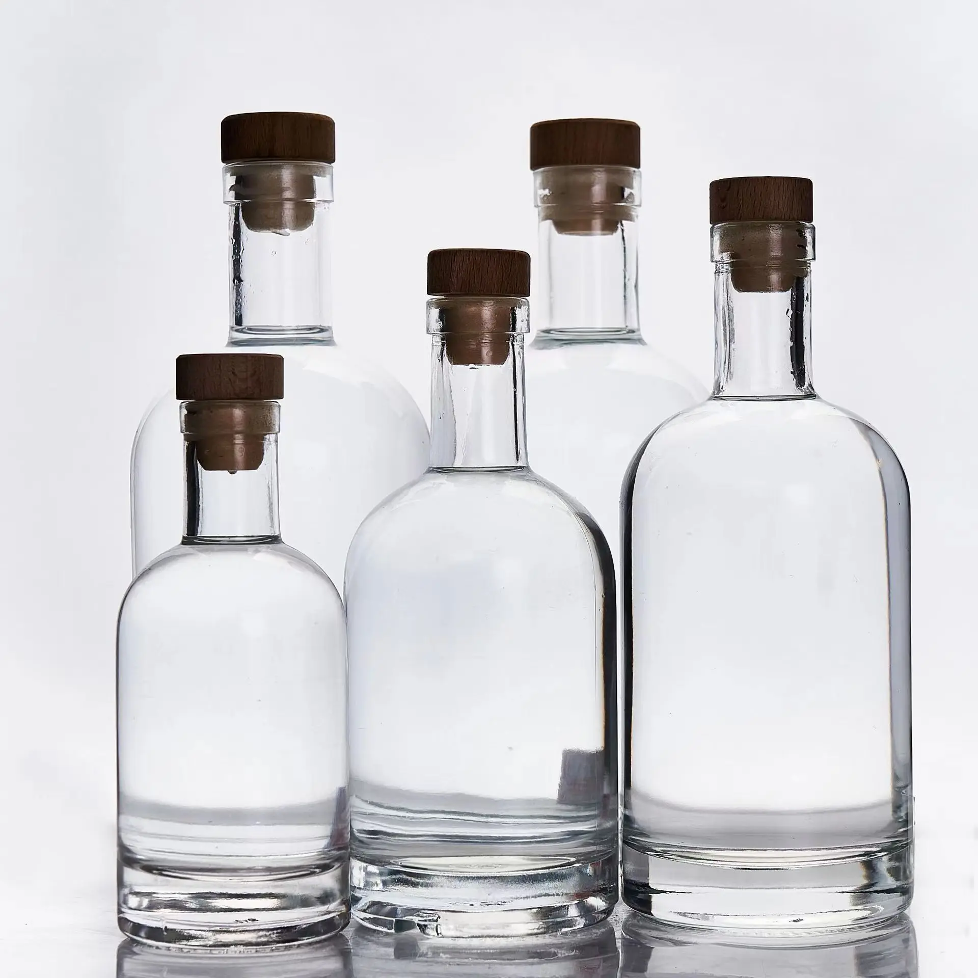 glass bottle  100ml 200ml 250ml 375ml 500ml 750ml 1000ml 8oz 16oz 32oz bottles for liquor spirits gin rum tequila