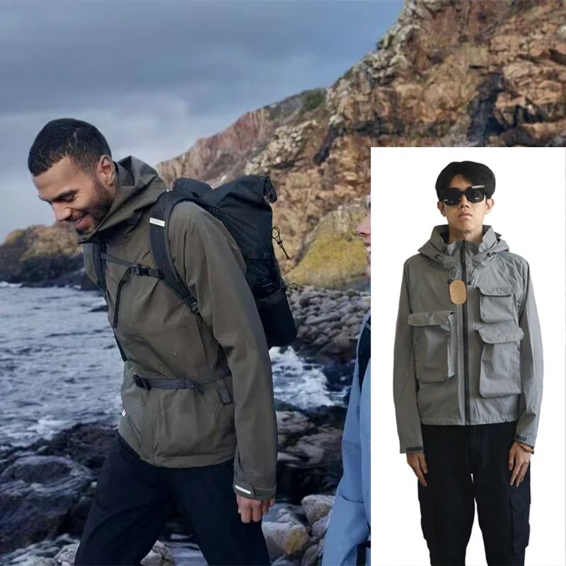 wholesale price 3D Pockets Lightweight Waterproof Windbreaker Jacket for Travel & More