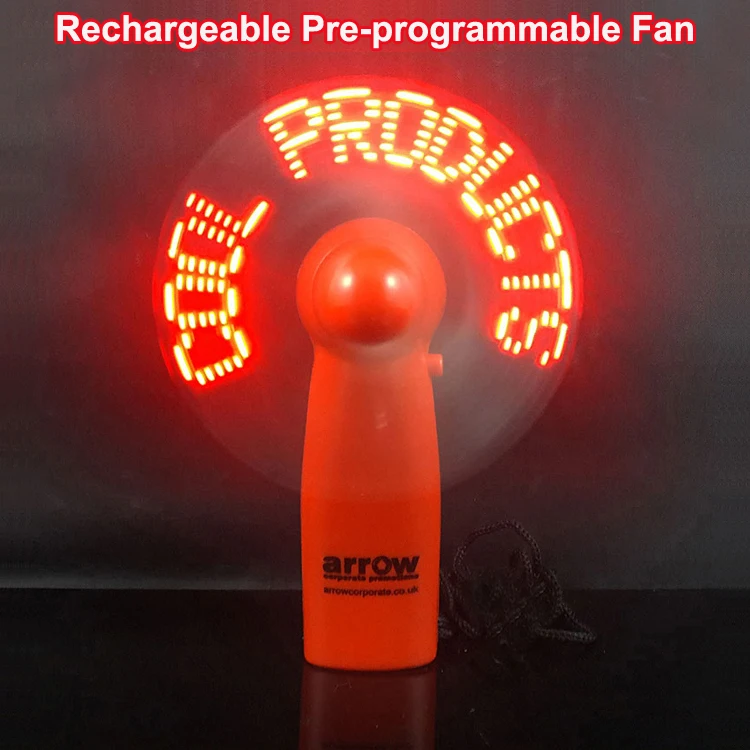 Party Mini White Portable Light Fan Bulk Battery Powered Plastic Pocket Led Custom Message Fans With Light