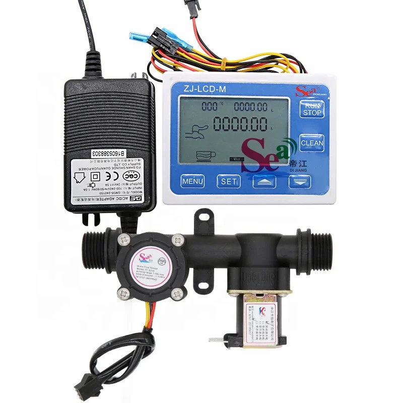  Морской LCD-M цифровой дисплей воды meteer расходомер зал жидкости с адаптером