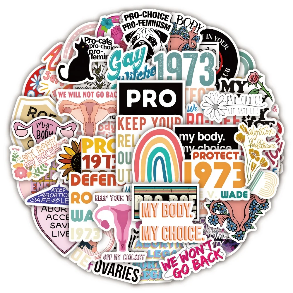 50pcs feminist Feminism Pro-C waterproof graffiti stickers luggage scooter computer cartoon decorative My Body My Choice sticker