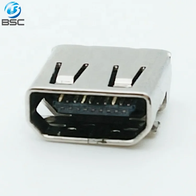 Receptacle 19P SMT Type D Micro HD-MI High Definition Multimedia Interface Female Connector for PCB