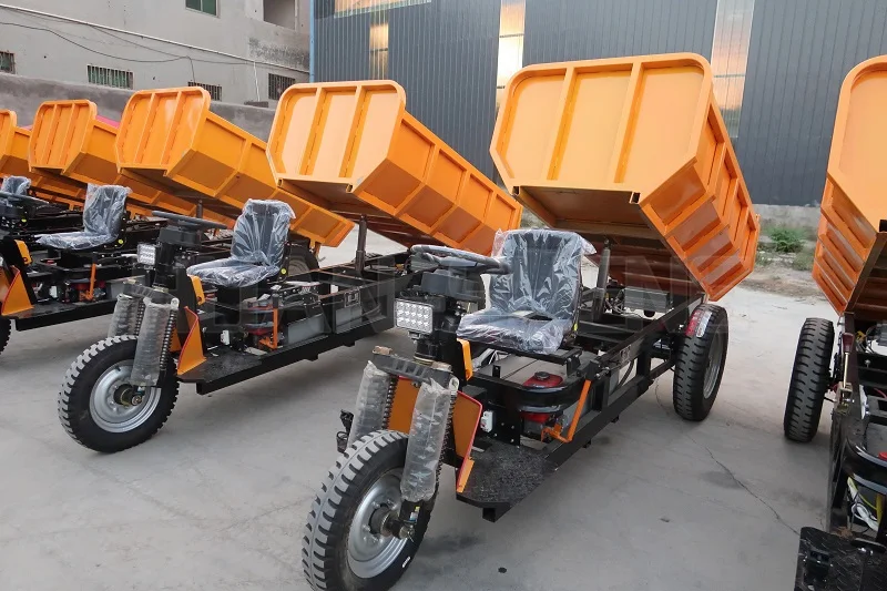 HUANSHENG 3 Wheel Motor Cargo Moped Tricycle Electric Dumper 2.5t Used For Construction