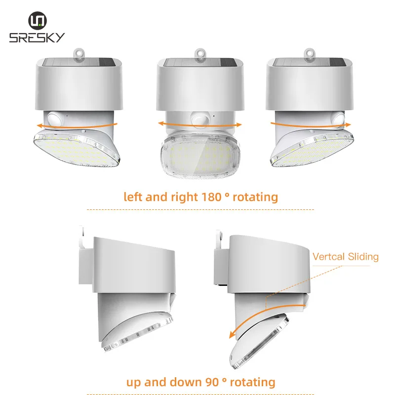 SRESKY new design Mars series outdoor led motion sensor solar power security led lighting solar wall light led for outside