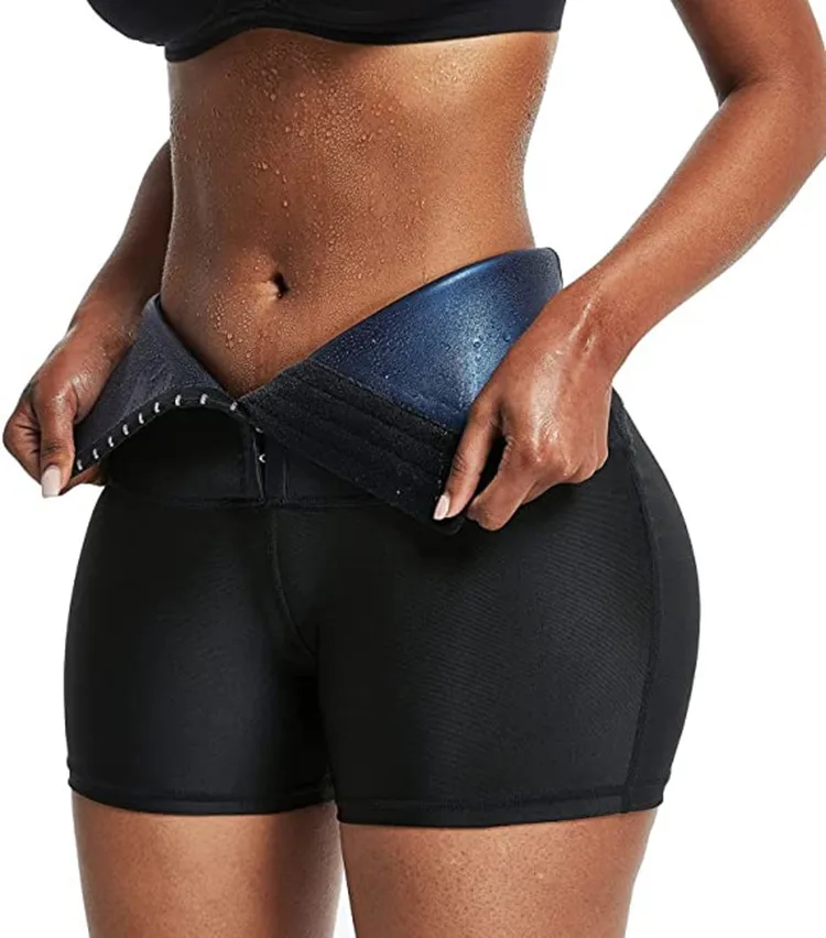 Wholesale Sauna Sweat Short for Women High Waist Slimming Compression Workout Body Shape Fitness Shapewear Pants