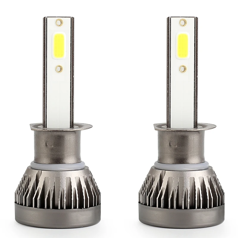 Cheap COB LED headlight kit without fan H1 55W headlight H4 custom car light H11 LED headlight bulb 9005 HB3 car light