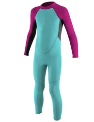 2.5mm Kids Long Wetsuit, Full Body Thermal Neoprene Swimsuit, Back Zip Wet Suit for Scuba Diving, Swimming, Surfing
