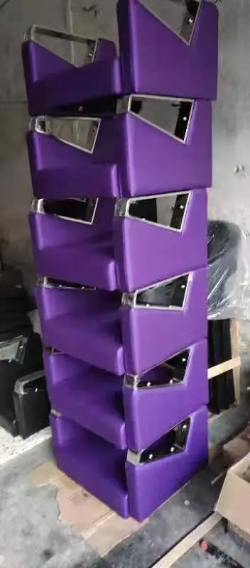 2020 Latest 3 Years Warranty Heavy Duty Recline Purple Salon Chair Hair Styling Chair With Stainless Hands