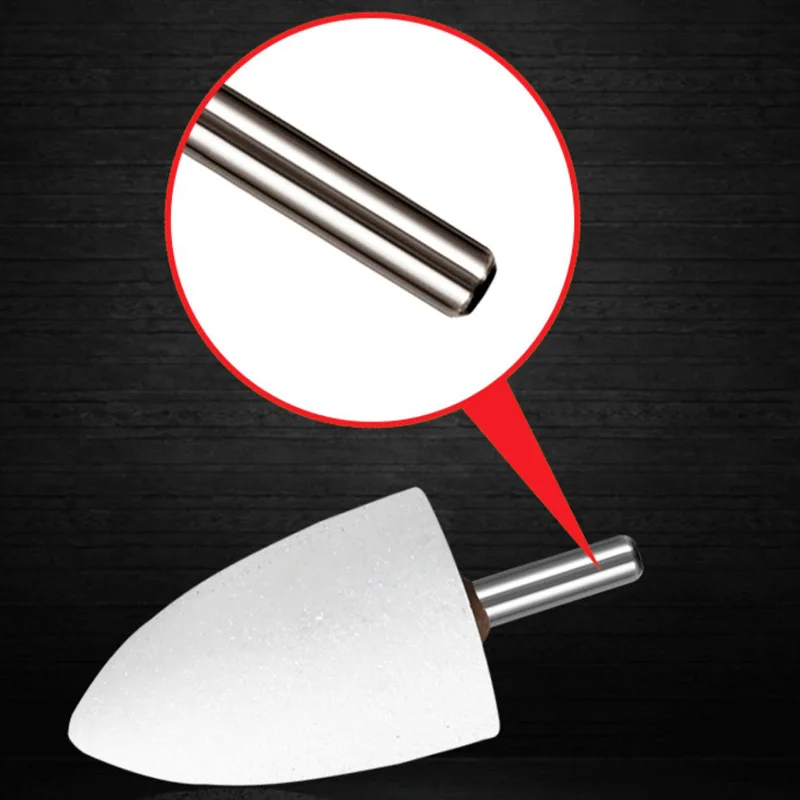 6mm Handle Wheel Head Abrasive Mounted Stone White Corundum Grinding Head Stone Wheel For Electric Grinder